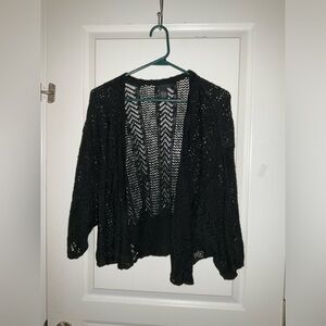Vintage Torrid Crocheted Sweater Open Cardigan